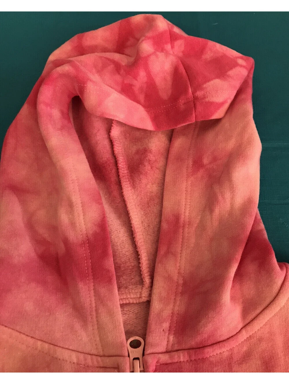 Justice Hoodie. Pink Tye Dye. “Live in the Moment” on Chest. Size Girls 10. NWT